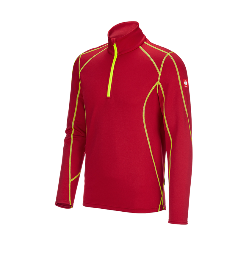 Tričká, pulóvre a košele: Funkčný sveter thermo stretch e.s.motion 2020 + ohnivá červená/výstražná žltá 2
