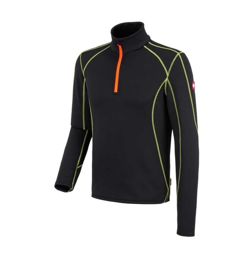 Tričká, pulóvre a košele: Funkčný sveter thermo stretch e.s.motion 2020 + čierna/výstražná žltá/výstražná oranžová 2