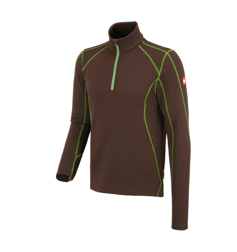 Tričká, pulóvre a košele: Funkčný sveter thermo stretch e.s.motion 2020 + gaštanová/morská zelená 2