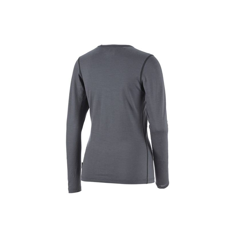 Funkčné spodné prádlo: Tričko s dlhým rukávom e.s. merino, dámske + cementová/grafitová 3