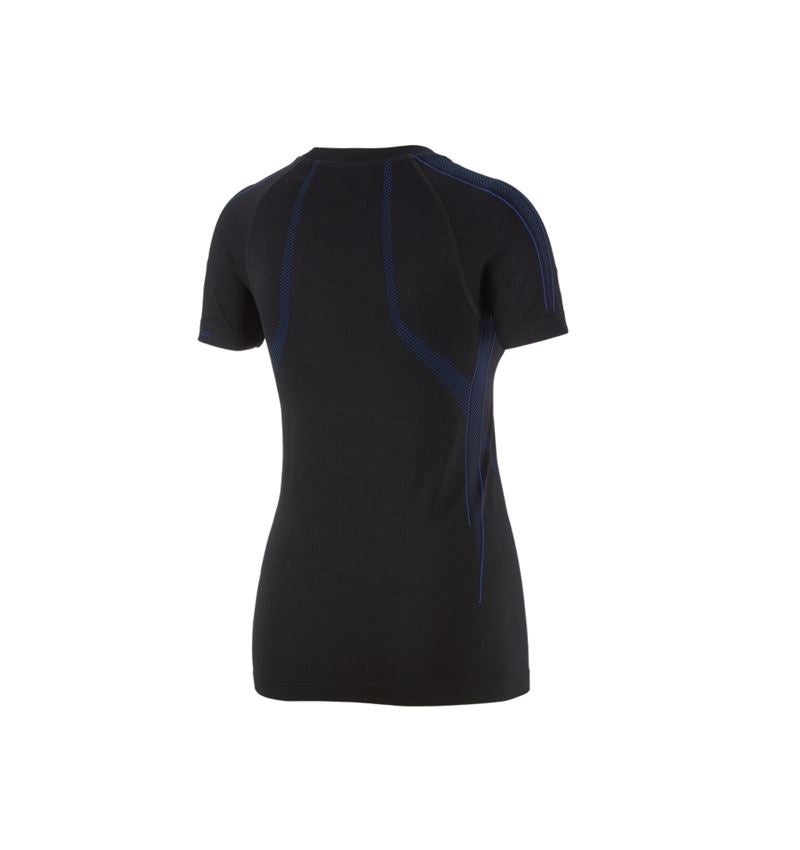 Funkčné spodné prádlo: e.s. Funkčné tričko seamless-warm, dámske + čierna/enciánová modrá 3
