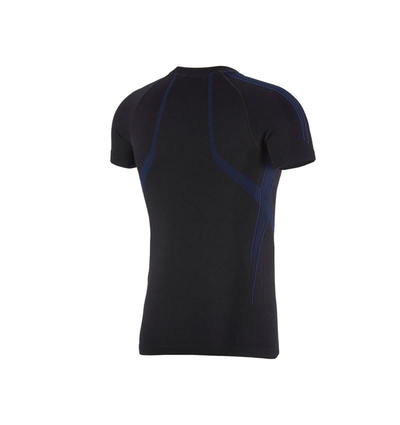 Studená: e.s. Funkčné tričko seamless - warm + čierna/enciánová modrá 2