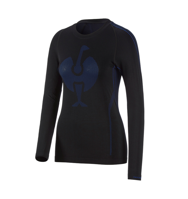Funkčné spodné prádlo: e.s. Funk. tričko dlhým rukávom seamless-warm,dám. + čierna/enciánová modrá 2