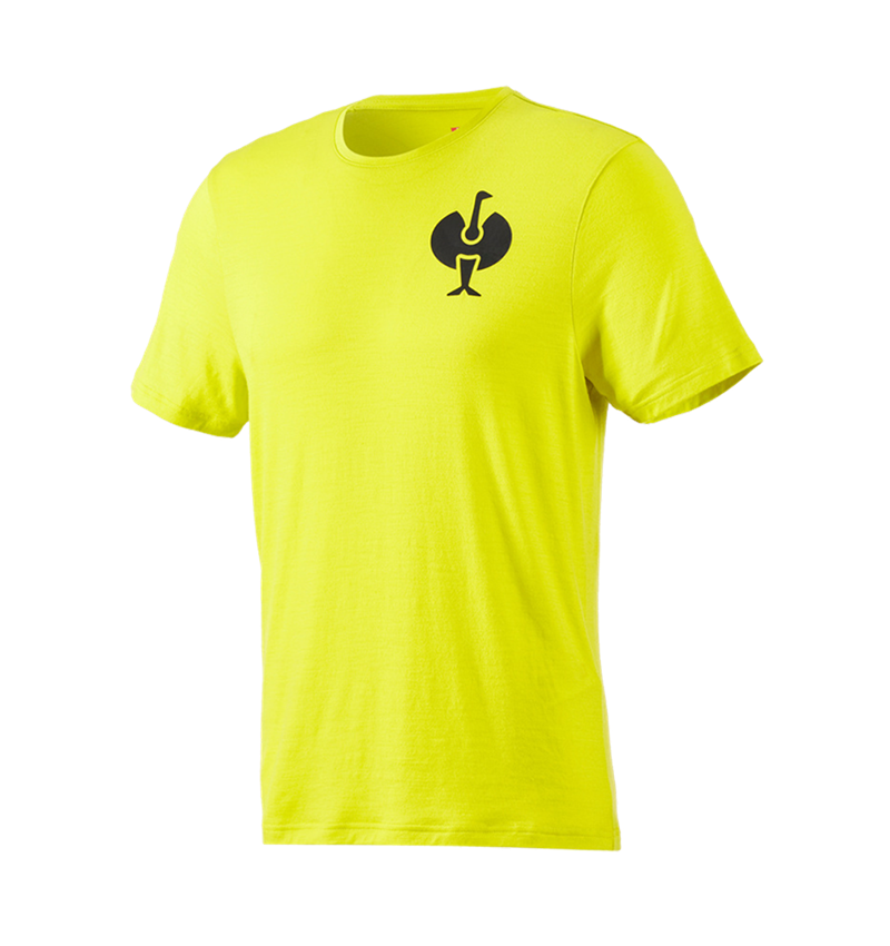 Tričká, pulóvre a košele: Tričko Merino e.s.trail + acidová žltá/čierna 2