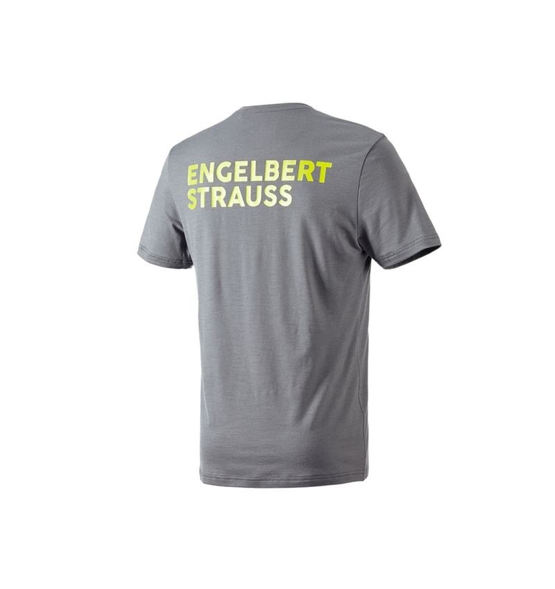 Tričká, pulóvre a košele: Tričko Merino e.s.trail + čadičovo sivá/acidová žltá 3