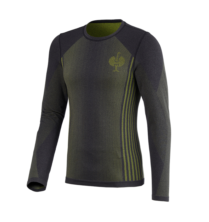 Spodná bielizeň | Termo oblečenie: Funkčné tričko s dlhými rukávmi e.s.trail seamless + čierna/acidová žltá 4