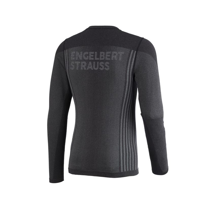 Spodná bielizeň | Termo oblečenie: Funkčné tričko s dlhými rukávmi e.s.trail seamless + čierna/čadičovo sivá 5