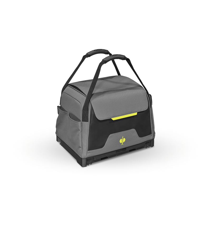 Systém STRAUSSbox: STRAUSSbox vrecko na náradie uzatvorené + čadičovo sivá/acidová žltá
