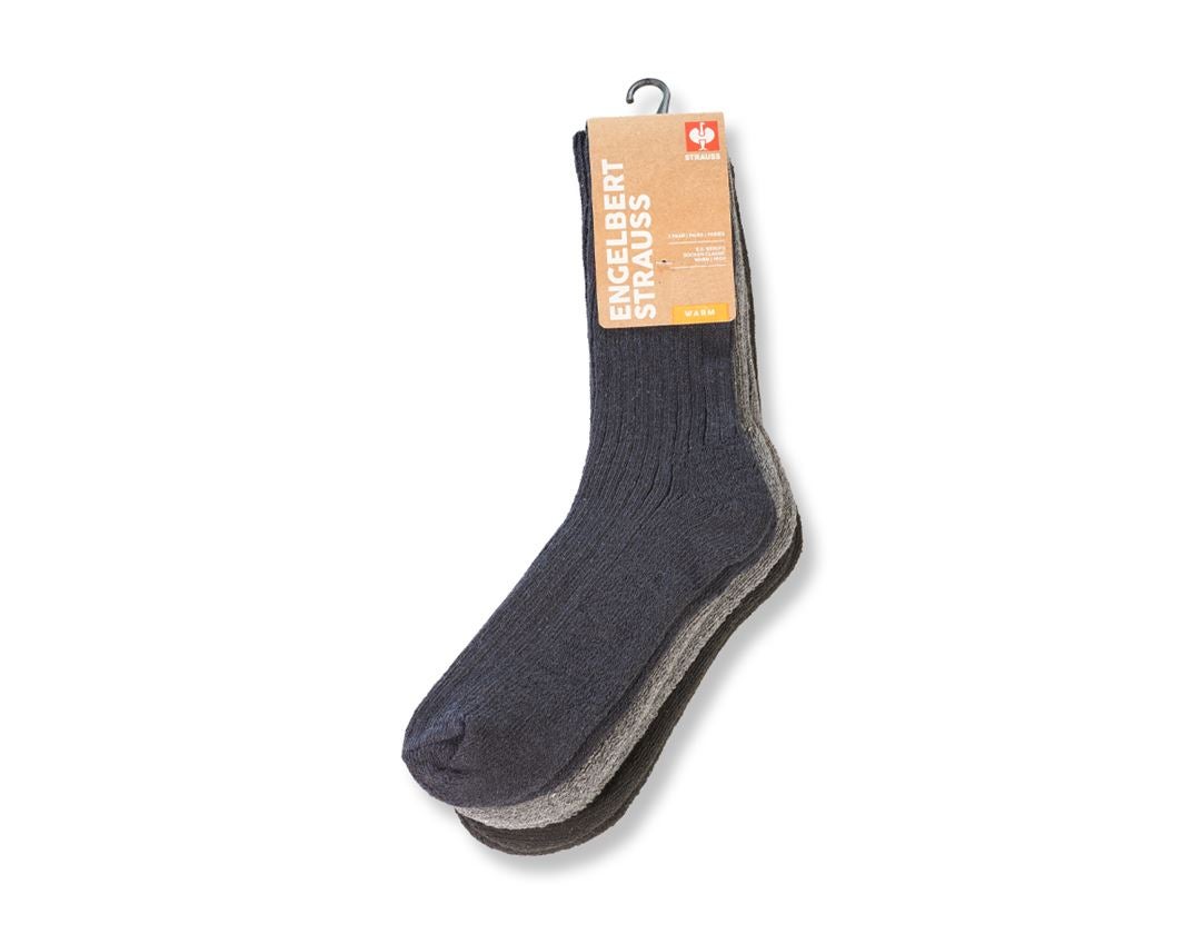 Ponožky | Pančuchy: Pracovné ponožky e.s. Classic warm/high,bal.3 ks