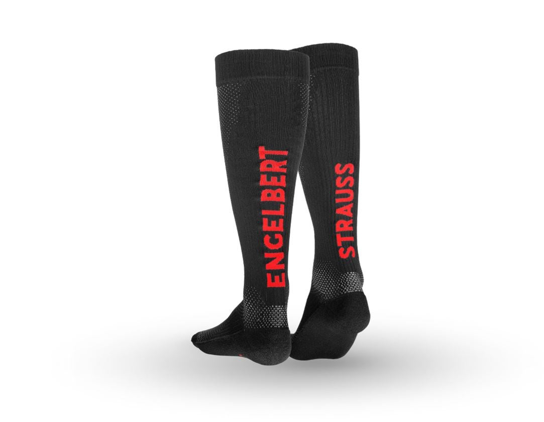 Ponožky | Pančuchy: e.s. Univerzálne ponožky Function light/x-high + čierna/červená strauss