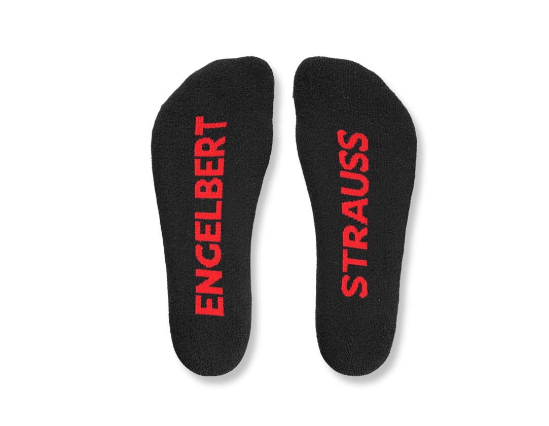 Ponožky | Pančuchy: e.s. Univerzálne ponožky Function light/high + čierna/červená strauss