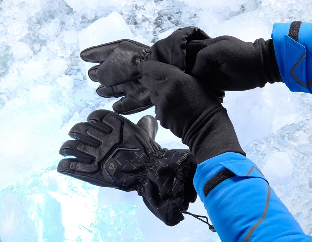 Hybridné: Zimné rukavice e.s. Cupid Ice + čierna/sivá 2