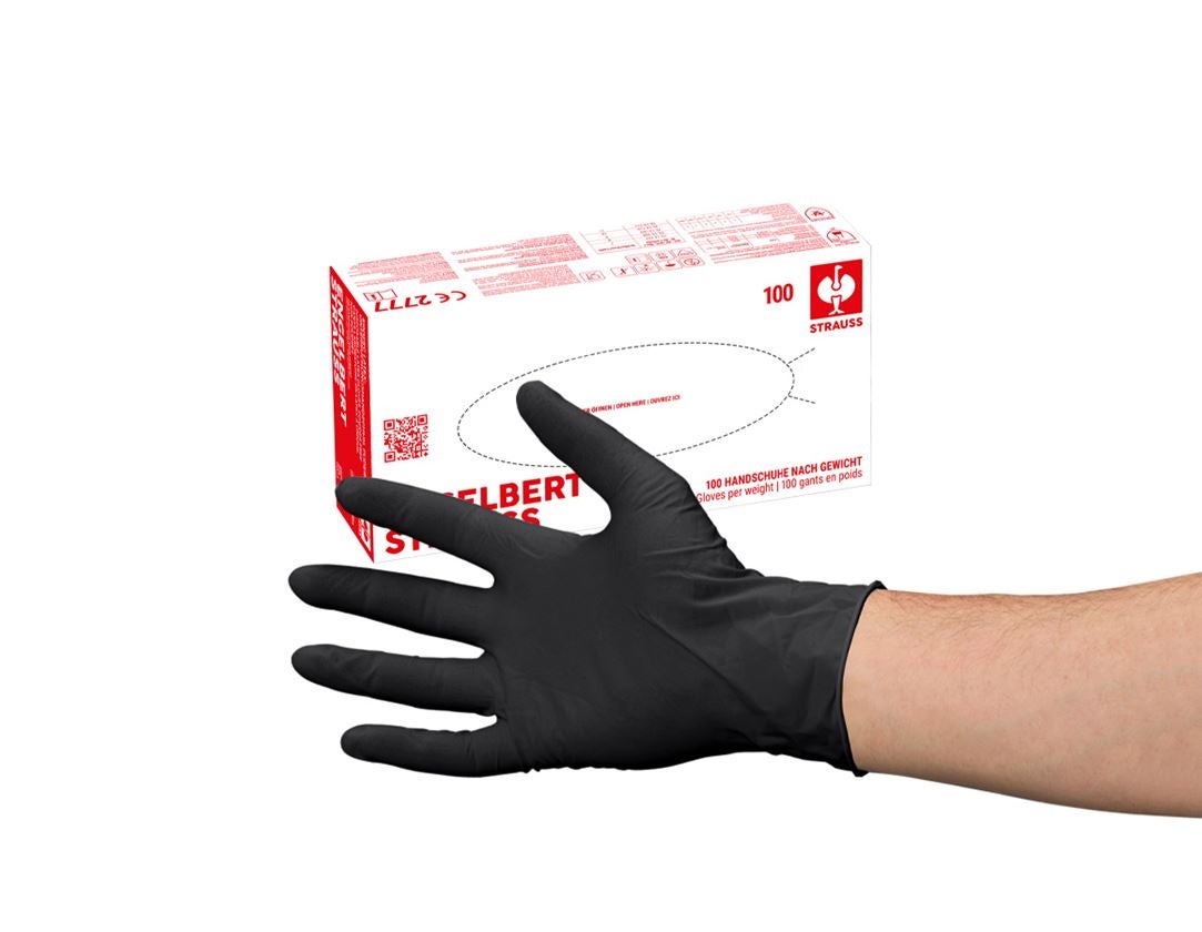 S povrchovou úpravou: Jednorazové nitrilové vyšetrovacie rukavice,bez p. + čierna