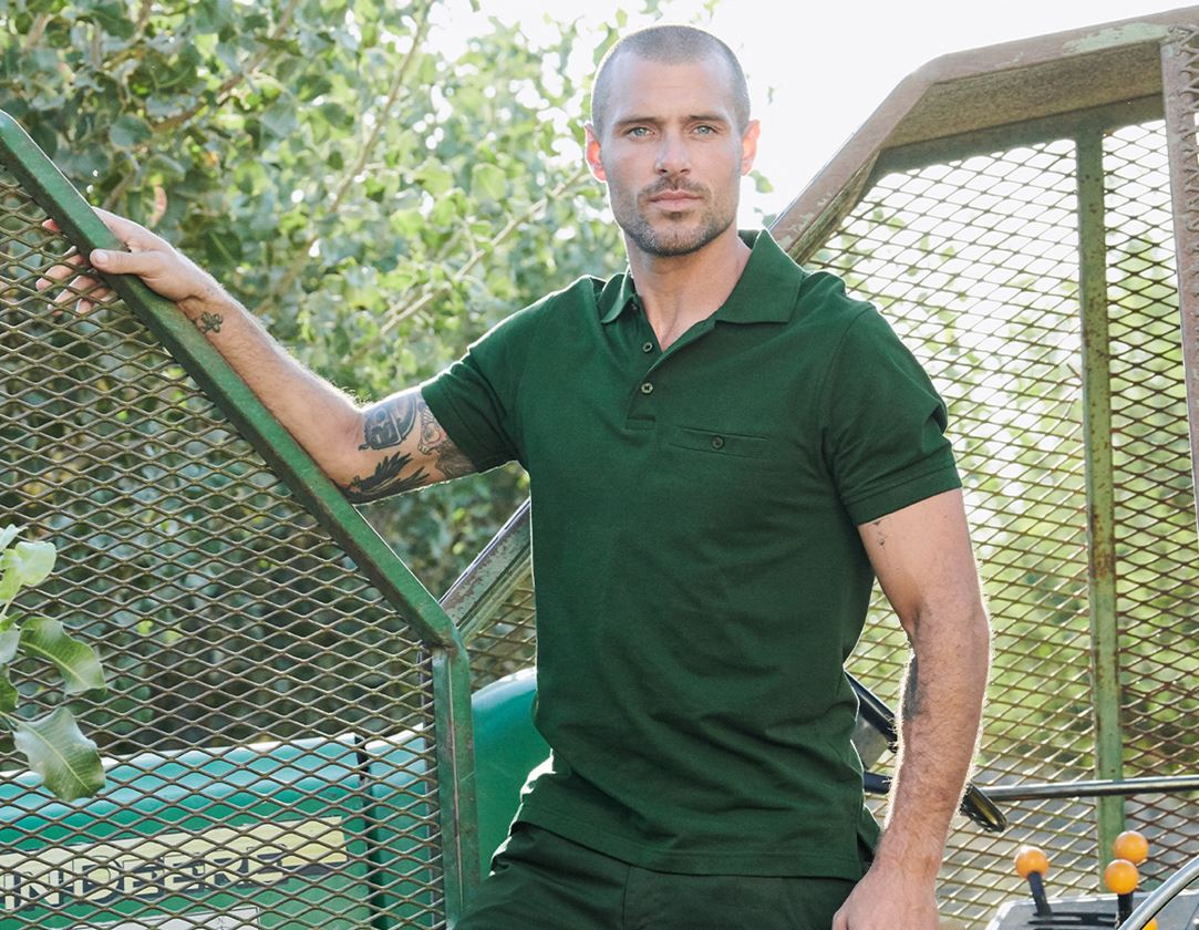 Tričká, pulóvre a košele: Polo tričko e.s. cotton pocket + zelená
