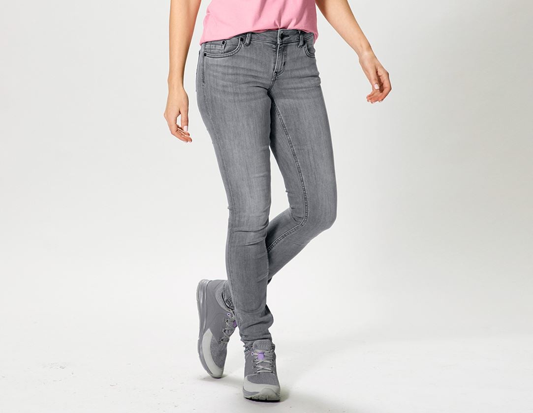 Pracovné nohavice: e.s. 5-vreckové džínsy, dámske + graphitewashed