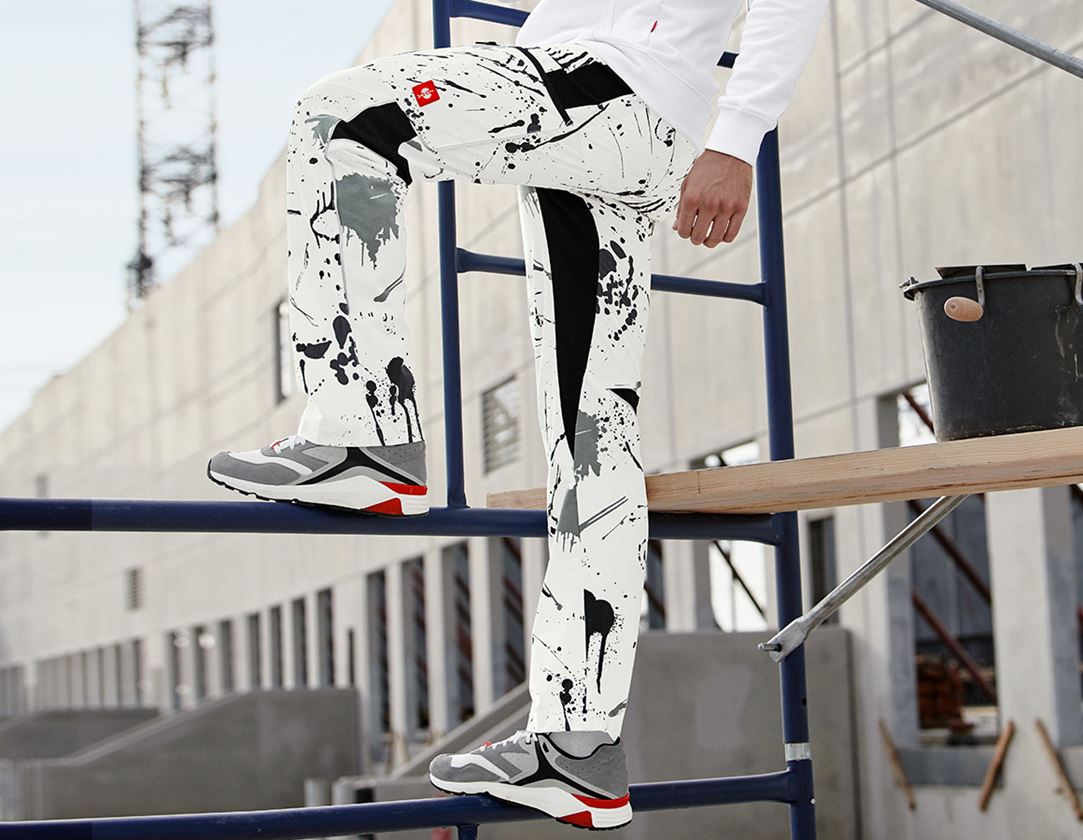 Pracovné nohavice: Strečové cargo nohavice e.s. Painter + biela/čierna 1