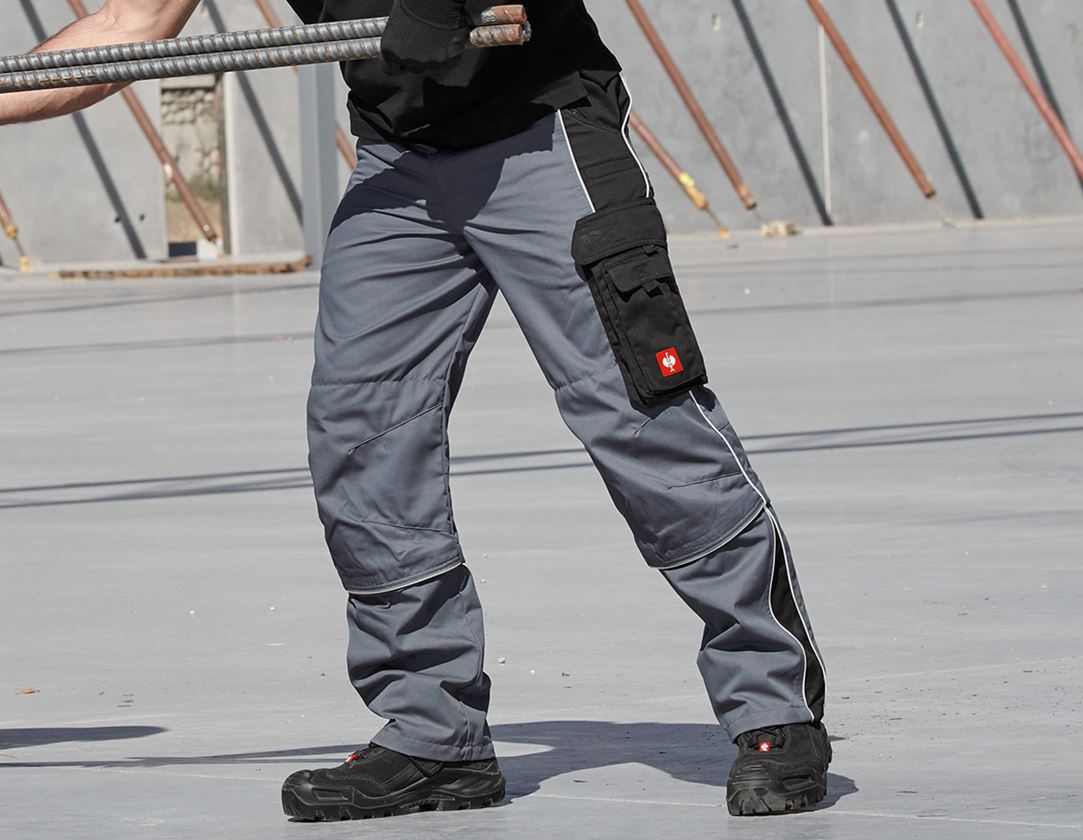 Pracovné nohavice: Nohavice do pása e.s.active Zip-Off + sivá/čierna