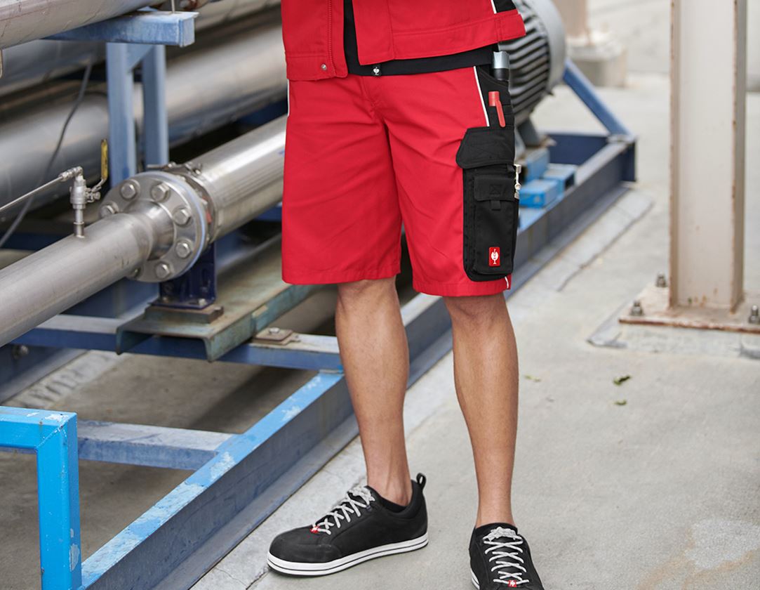 Pracovné nohavice: Šortky e.s.active + červená/čierna