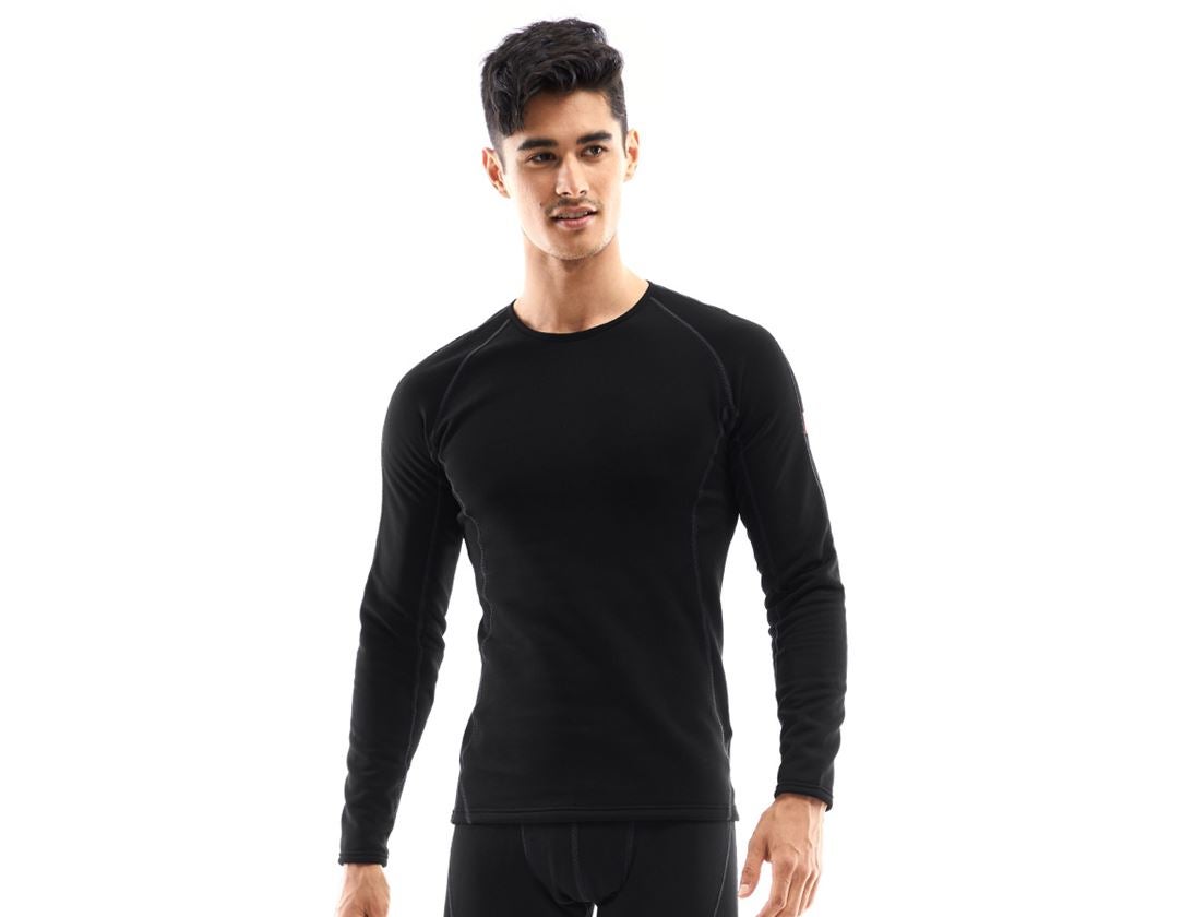 Spodná bielizeň | Termo oblečenie: Funk. tričko dlhým ruká. e.s. termo stretch-x-warm + čierna