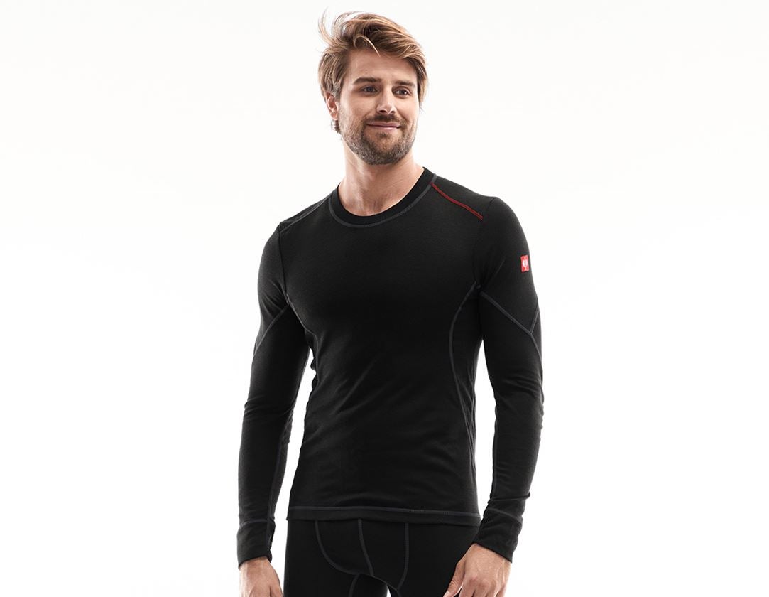 Spodná bielizeň | Termo oblečenie: Funkčné tričko s dlhým rukávom e.s. basis-light + čierna