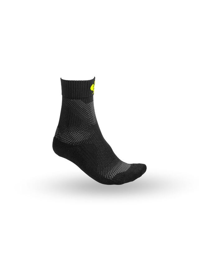Ponožky | Pančuchy: e.s. Univerzálne ponožky Function light/high + čierna/výstražná žltá