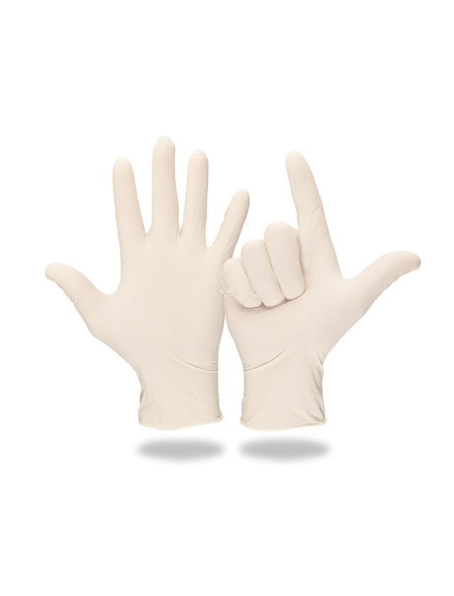 Jednorazové rukavice: Jednorazové latexové vyšetrov. rukavice,jemne púd.
