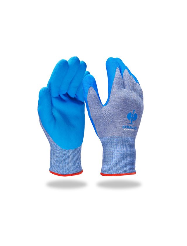 S povrchovou úpravou: Nitrilové rukavice e.s. evertouch allseasons + modrá/svetlomodrá-melanž