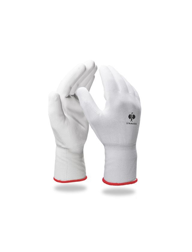 S povrchovou úpravou: PU mikro rukavice + biela
