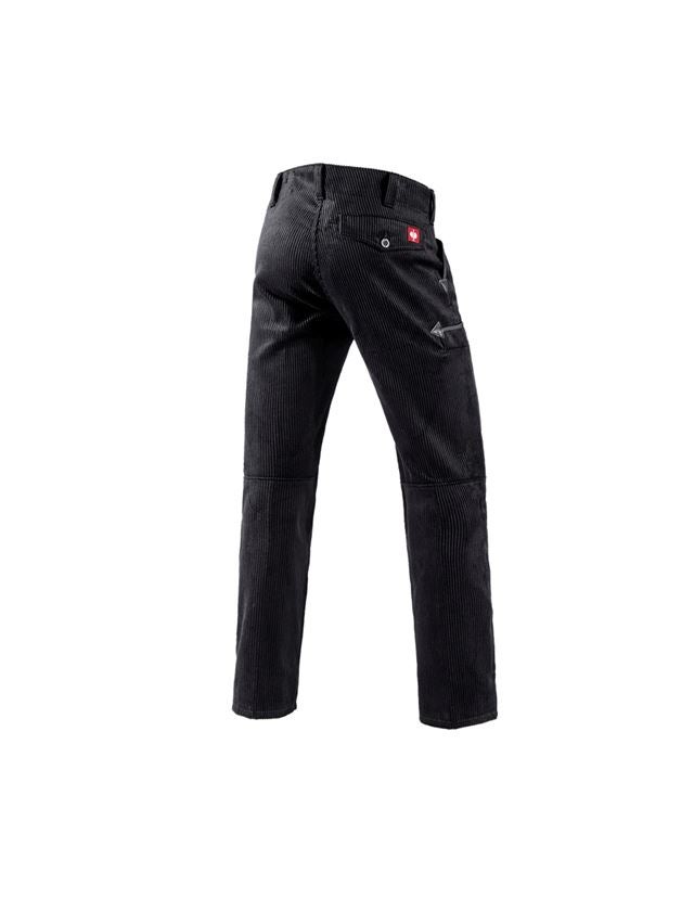 Pracovné nohavice: Pracovné nohavice e.s. z hrubého kordu, bez rozší. + čierna 2