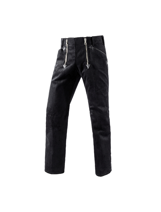 Pracovné nohavice: Pracovné nohavice e.s. z hrubého kordu, bez rozší. + čierna 1