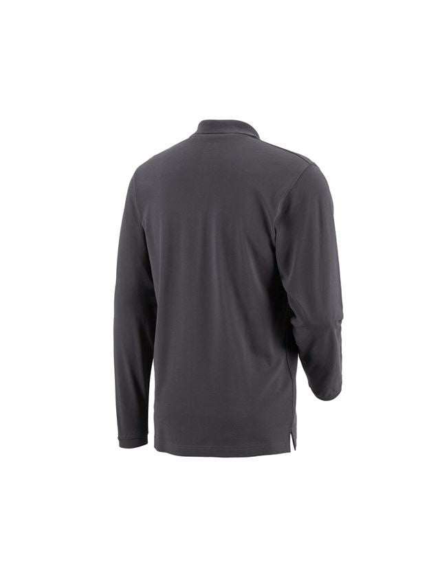 Tričká, pulóvre a košele: Polo tričko s dlhým rukávom e.s. cotton pocket + antracitová 3