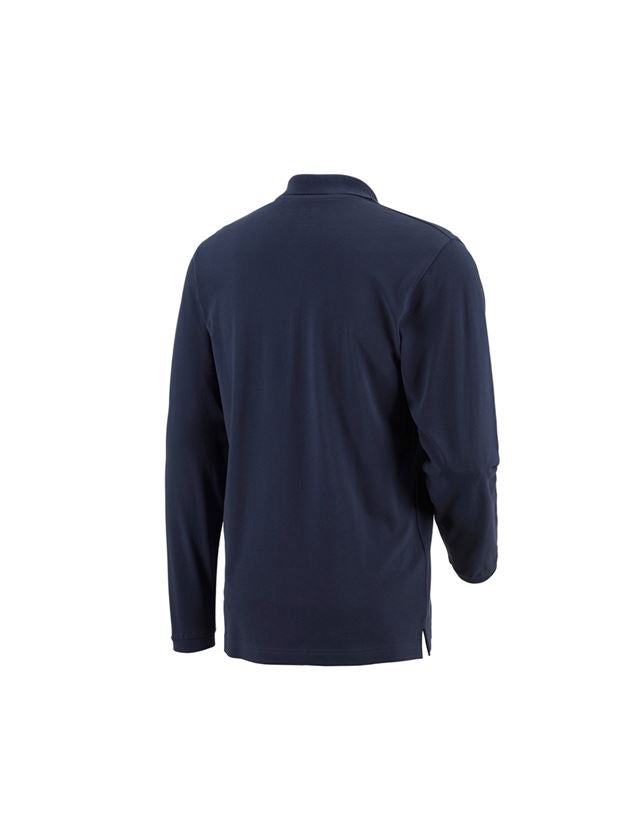 Tričká, pulóvre a košele: Polo tričko s dlhým rukávom e.s. cotton pocket + tmavomodrá 1