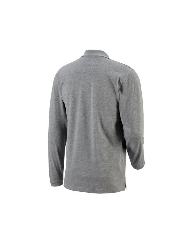 Tričká, pulóvre a košele: Polo tričko s dlhým rukávom e.s. cotton pocket + sivá melírovaná 1