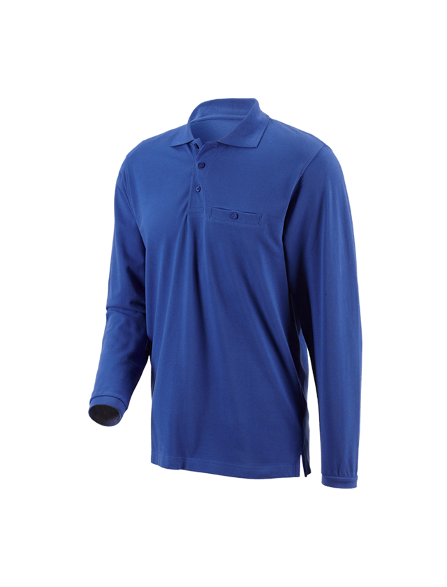 Lesníctvo / Poľnohospodárstvo: Polo tričko s dlhým rukávom e.s. cotton pocket + nevadzovo modrá