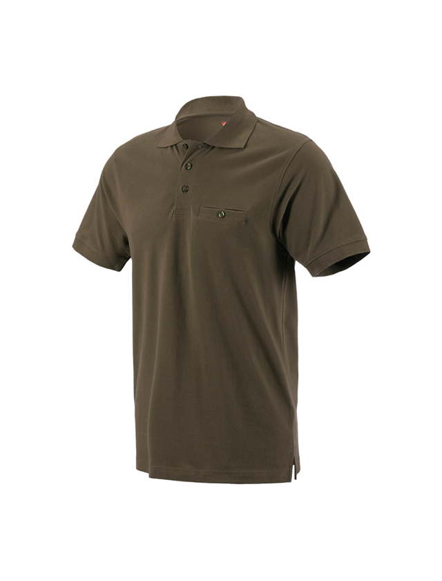 Tričká, pulóvre a košele: Polo tričko e.s. cotton pocket + olivová 1