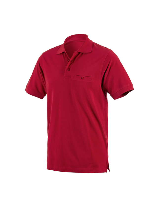 Tričká, pulóvre a košele: Polo tričko e.s. cotton pocket + červená