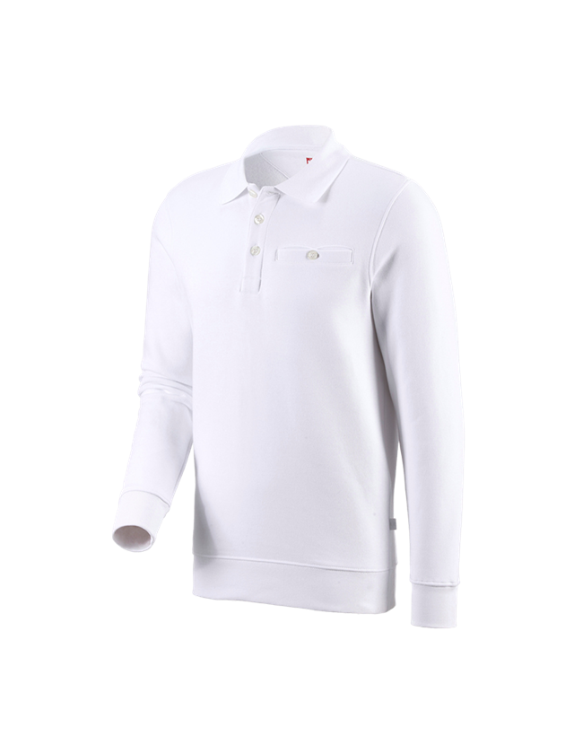 Tričká, pulóvre a košele: Mikina e.s. poly cotton Pocket + biela