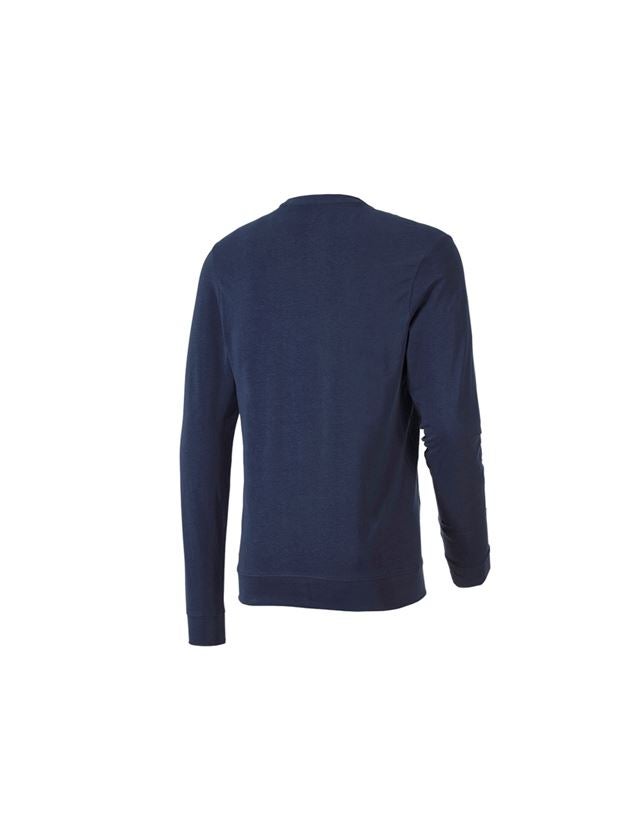 Tričká, pulóvre a košele: Tričko s dlhým rukávom e.s. cotton stretch + tmavomodrá 1