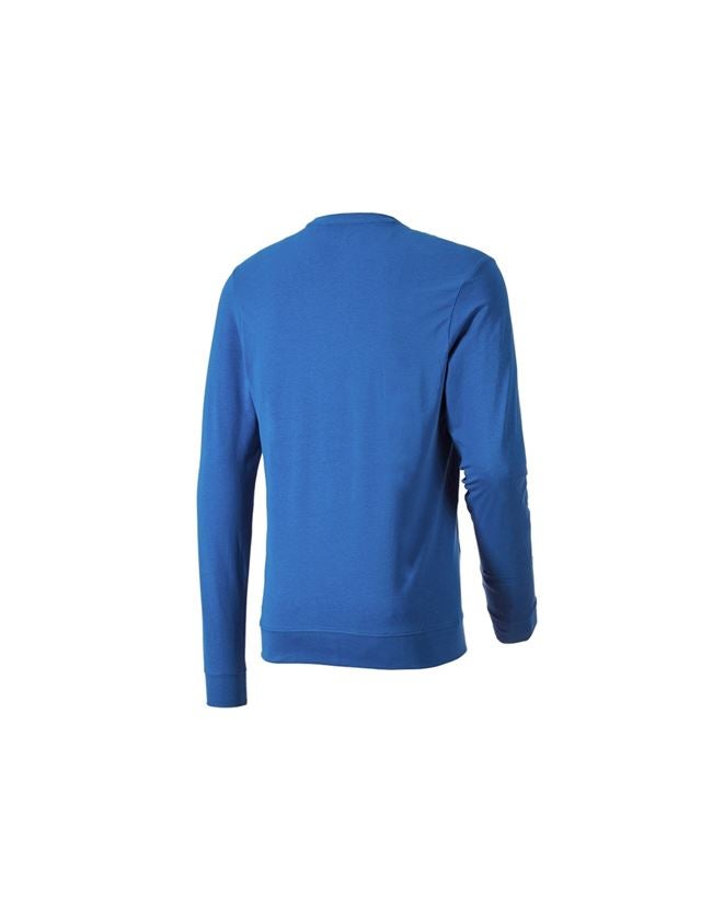 Tričká, pulóvre a košele: Tričko s dlhým rukávom e.s. cotton stretch + enciánová modrá 1