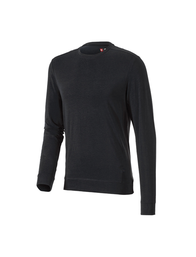 Tričká, pulóvre a košele: Tričko s dlhým rukávom e.s. cotton stretch + čierna 2