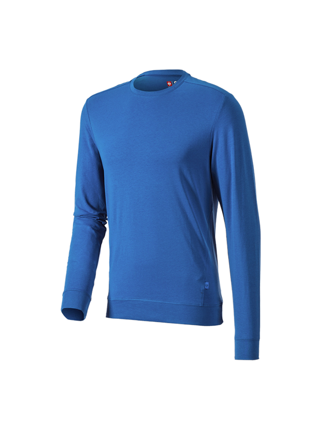 Inštalatér: Tričko s dlhým rukávom e.s. cotton stretch + enciánová modrá