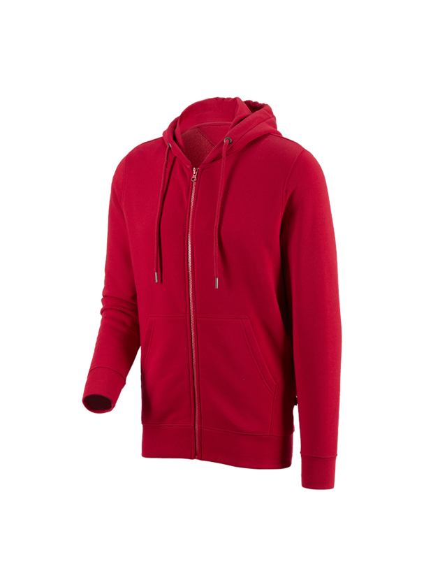 Tričká, pulóvre a košele: e.s. Mikina s kapucňou poly cotton + ohnivá červená