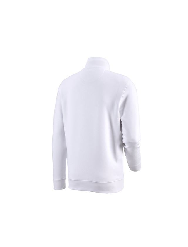 Tričká, pulóvre a košele: Mikina na zips e.s. poly cotton + biela 1