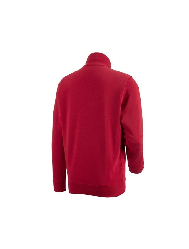 Tričká, pulóvre a košele: Mikina na zips e.s. poly cotton + červená 1