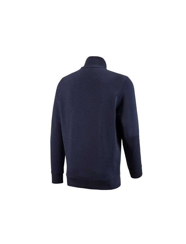 Tričká, pulóvre a košele: Mikina na zips e.s. poly cotton + tmavomodrá 1