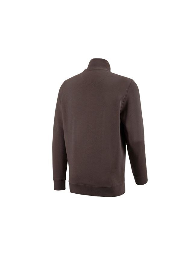 Tričká, pulóvre a košele: Mikina na zips e.s. poly cotton + gaštanová 3