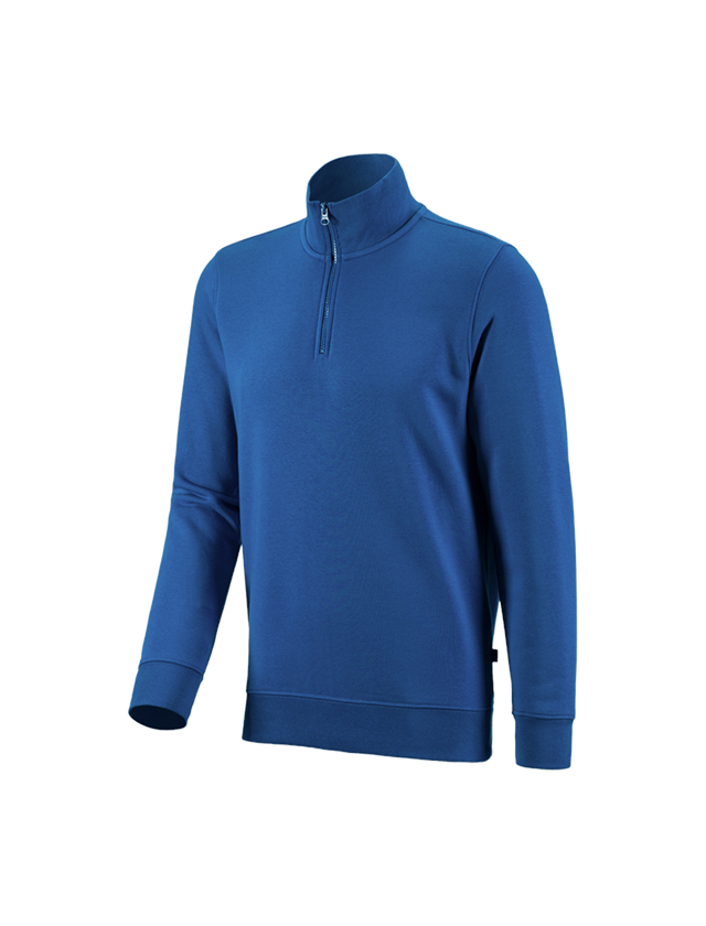 Tričká, pulóvre a košele: Mikina na zips e.s. poly cotton + enciánová modrá