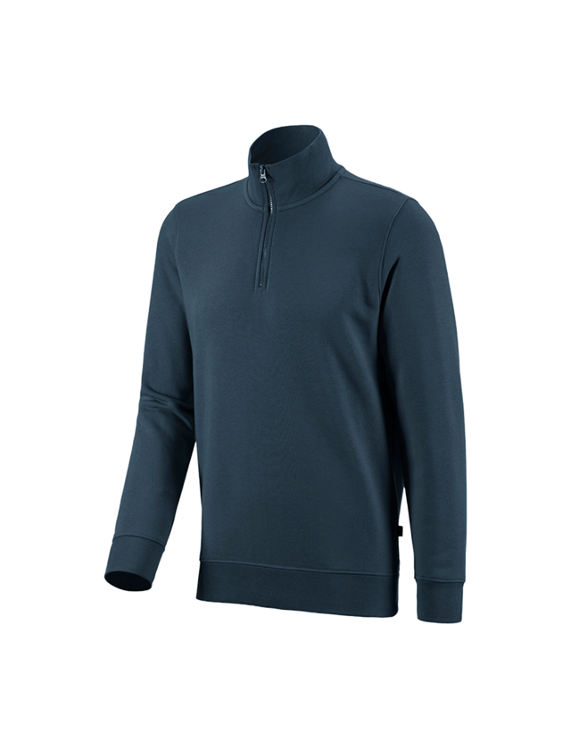 Tričká, pulóvre a košele: Mikina na zips e.s. poly cotton + morská modrá