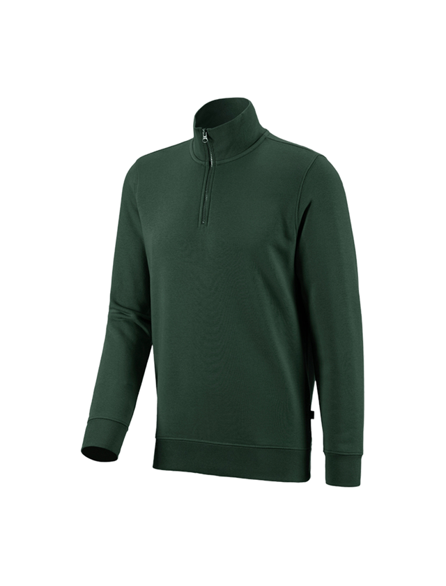 Tričká, pulóvre a košele: Mikina na zips e.s. poly cotton + zelená