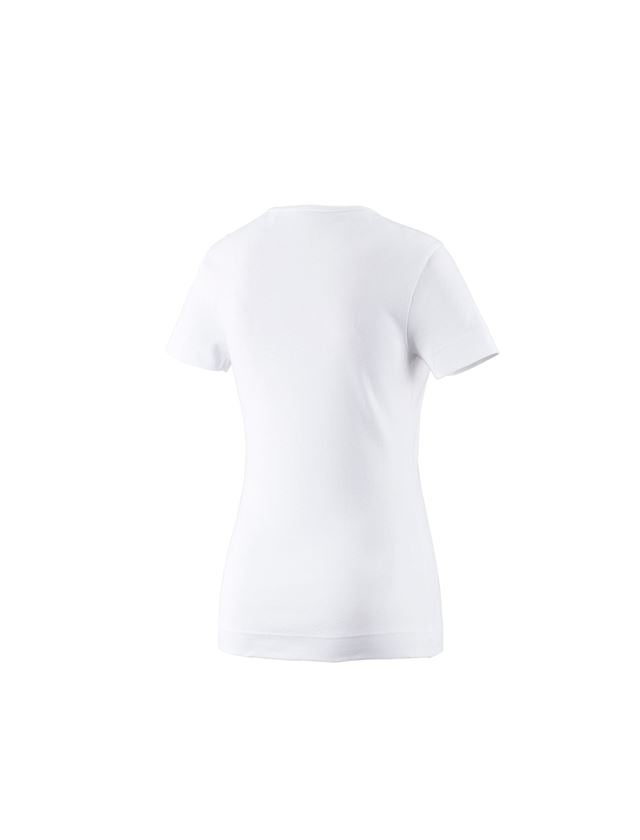 Tričká, pulóvre a košele: Tričko e.s.cotton, výstrih do V, dámske + biela 1